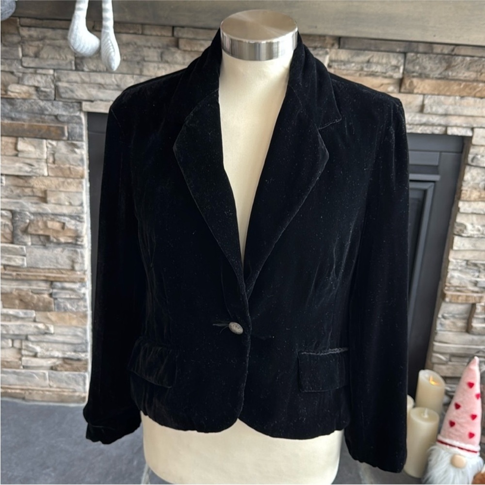Central Park West Velvet Tailored Blazer